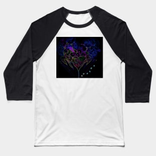 Black Panther Art - Flower Bouquet with Glowing Edges 4 Baseball T-Shirt